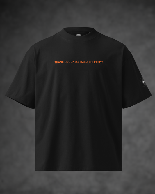 "Goodness" Mental Health Oversized Mock Neck T-shirt