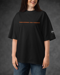 Thank Goodness — Oversized Mock Neck T-shirt