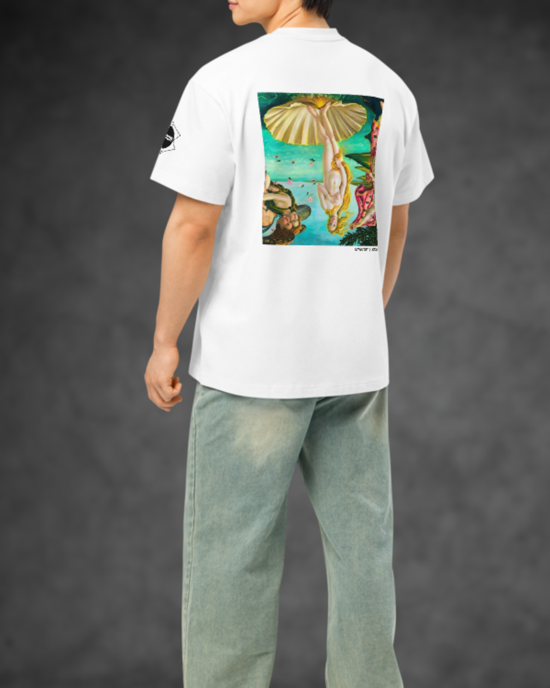 Unisex Oversized Box Tee T-Shirt with 