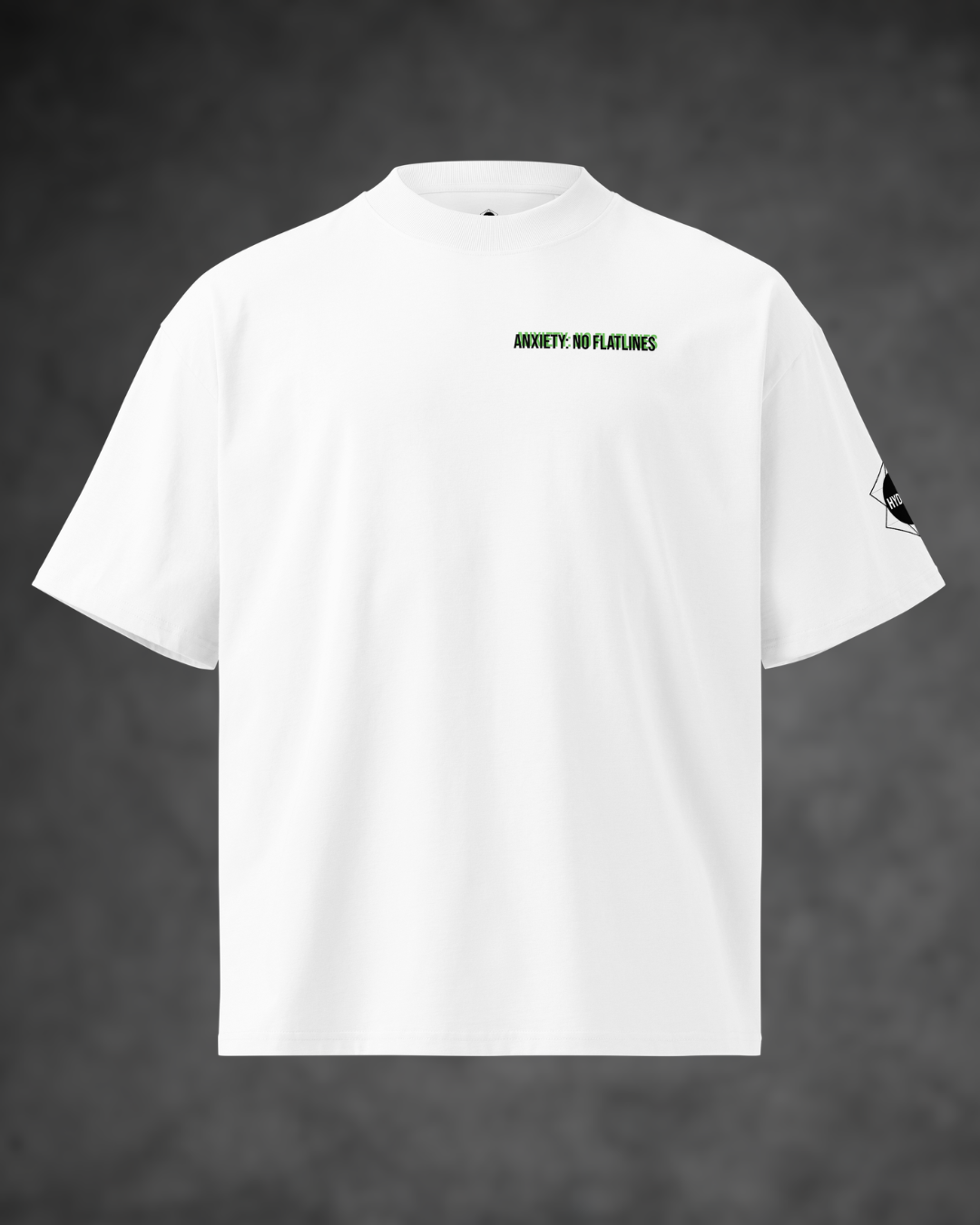 Medusa Graffiti Graphic Oversized Mock Neck T-shirts