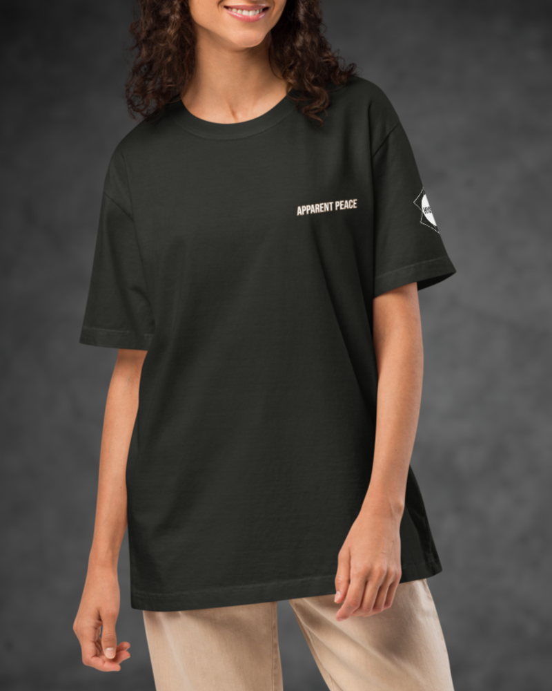 Hydecor Dark Art oversized boxy tee nera, dropped shoulder